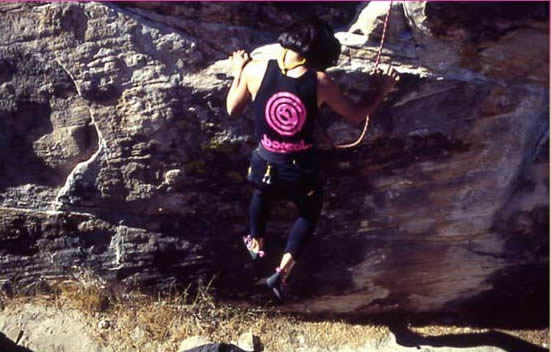 Cecilia free-climber Boreal a Red Rocks