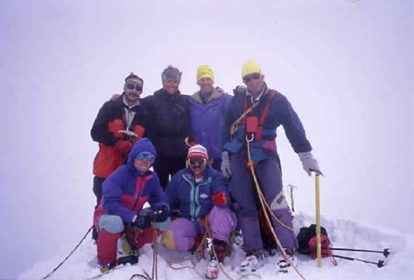 Assieme ad alpinisti austriaci arrivati in cordata
