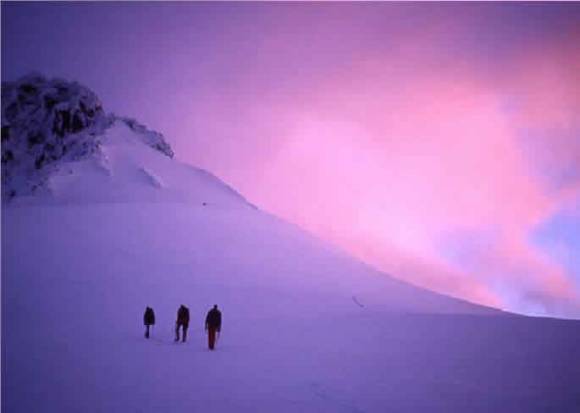 Prime cordate all'attacco della cima.
